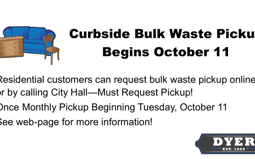 Bulk waste pickup to begin October 11